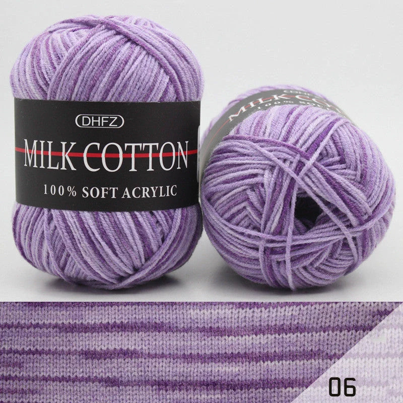 Vibrant multi-color jacquard knitting yarn for cosy handmade creations