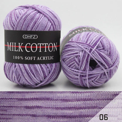 Vibrant multi-color jacquard knitting yarn for cosy handmade creations