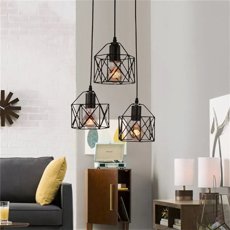 American country style decorative LED string lights with iron shade measuring 150x140mm