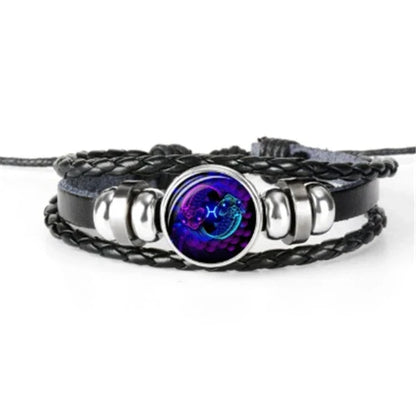 Zodiac Constellation Bracelet in Braided Design for Men, Women, and Kids
