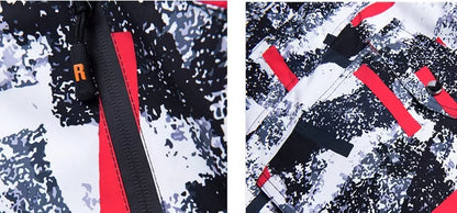 Waterproof and warm ski suits for men and women in blue and red