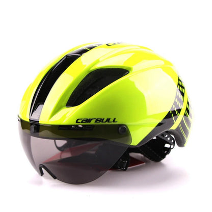 Aero Cycling Helmet with magnetic lens and adjustable fit for road and mountain biking