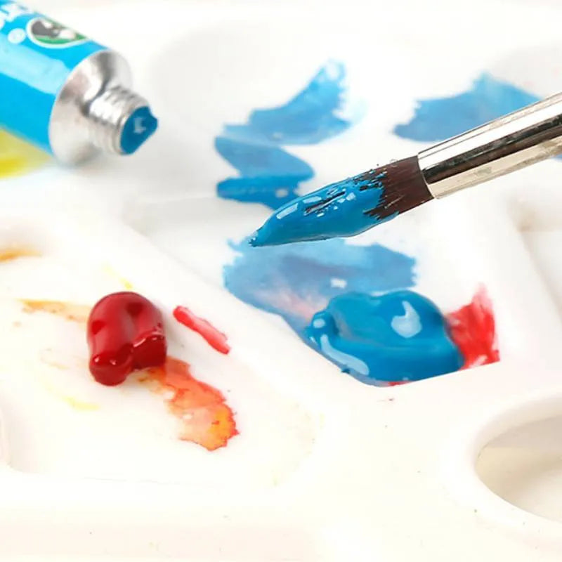 Gouache paint set with multiple coloured tubes in 12, 18, or 24 colour configurations