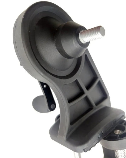 Black fishing line cable winder with extension shaft on composite fibre construction