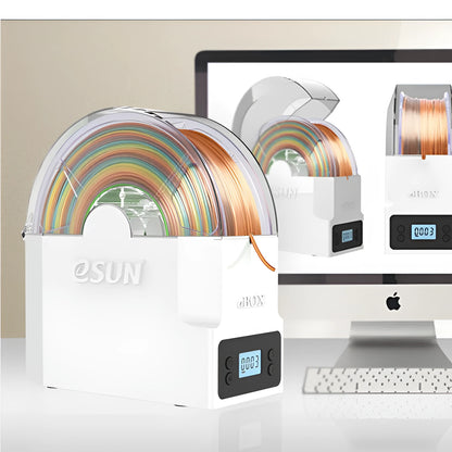 eBOX Lite 3D printing filament drying storage box with wire heating element and international plug options
