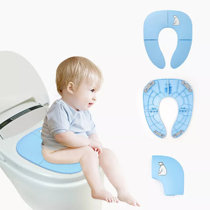 Foldable Baby Travel Potty Seat in pink, yellow, and blue, lightweight and portable for toddlers