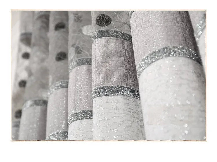 A single blackout curtain panel hanging, demonstrating its dense, light-blocking fabric and neat drape.
