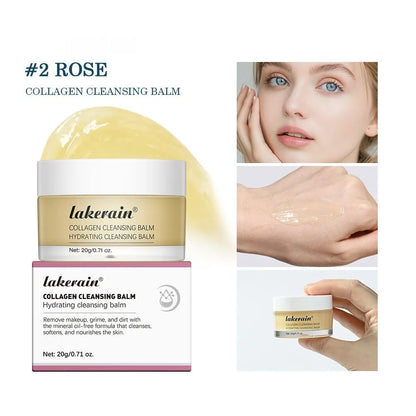 Makeup remover cleansing cream in 20g container, options shown for Original, Rose and Fragrance-Free variants.