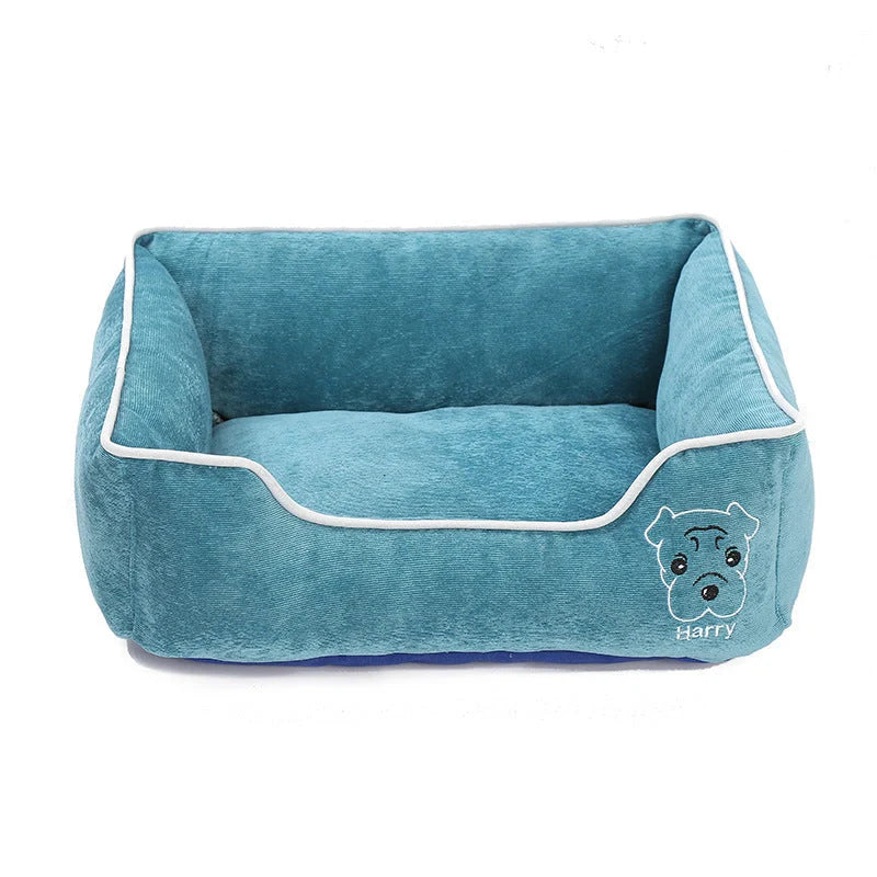 Bite resistant corduroy pet kennel in various sizes and colours