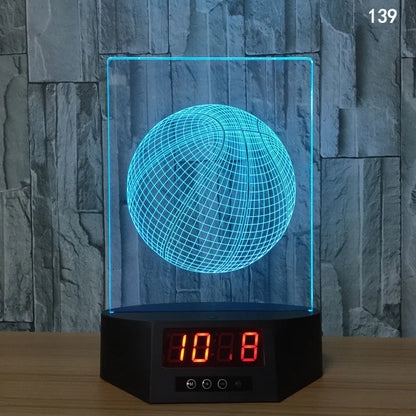 Glowing 3D dolphin LED night light with wireless charging base and remote control on bedside table