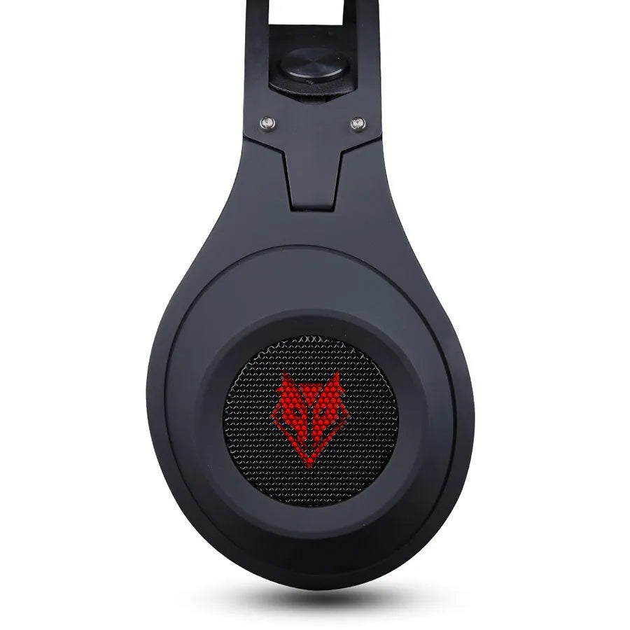 NUBWO N2 black and silver over-ear gaming headset with microphone and volume control.