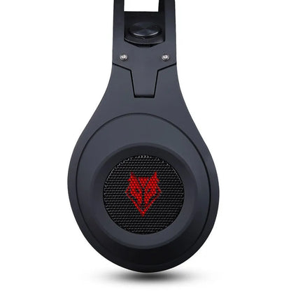 NUBWO N2 black and silver over-ear gaming headset with microphone and volume control.