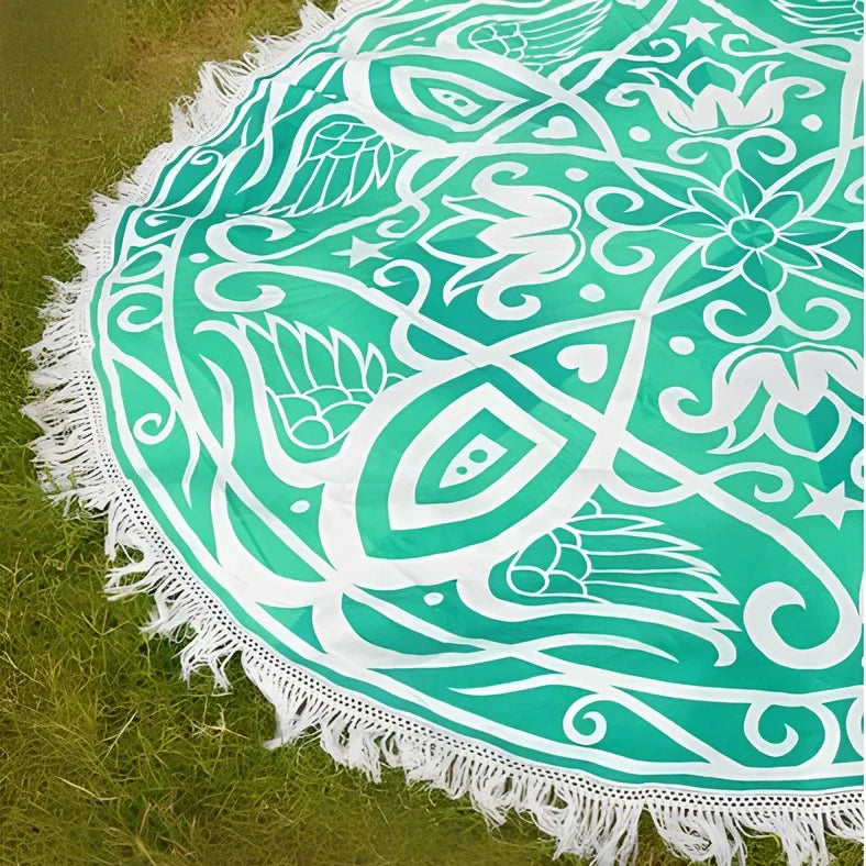 150x80cm polyester beach towel with Bohemian pattern in gradient purple colour option