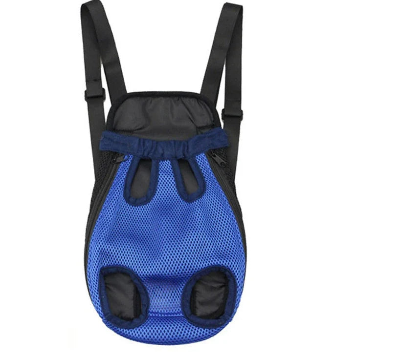 Versatile pet carrier backpack made of breathable mesh material for dogs in various sizes and colors