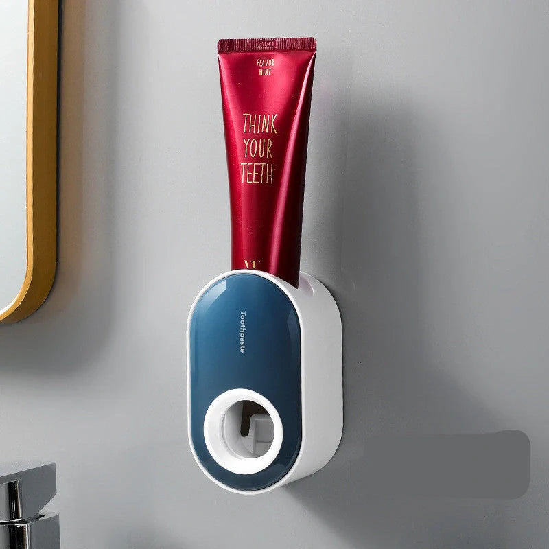 Automatic Wall-mounted Toothpaste Squeezer in multiple colors for efficient dispensing