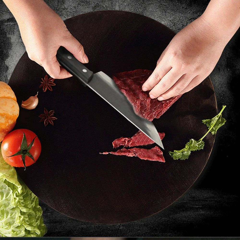 High carbon steel 8-inch butcher's bone picking knife with ergonomic handle
