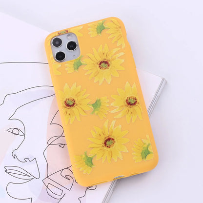 A selection of colourful TPU back cover cases for various Apple iPhone models.