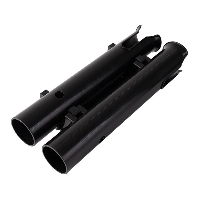 Motorcycle fishing rod rack with carbon material and double-layer plastic fishing rod frame