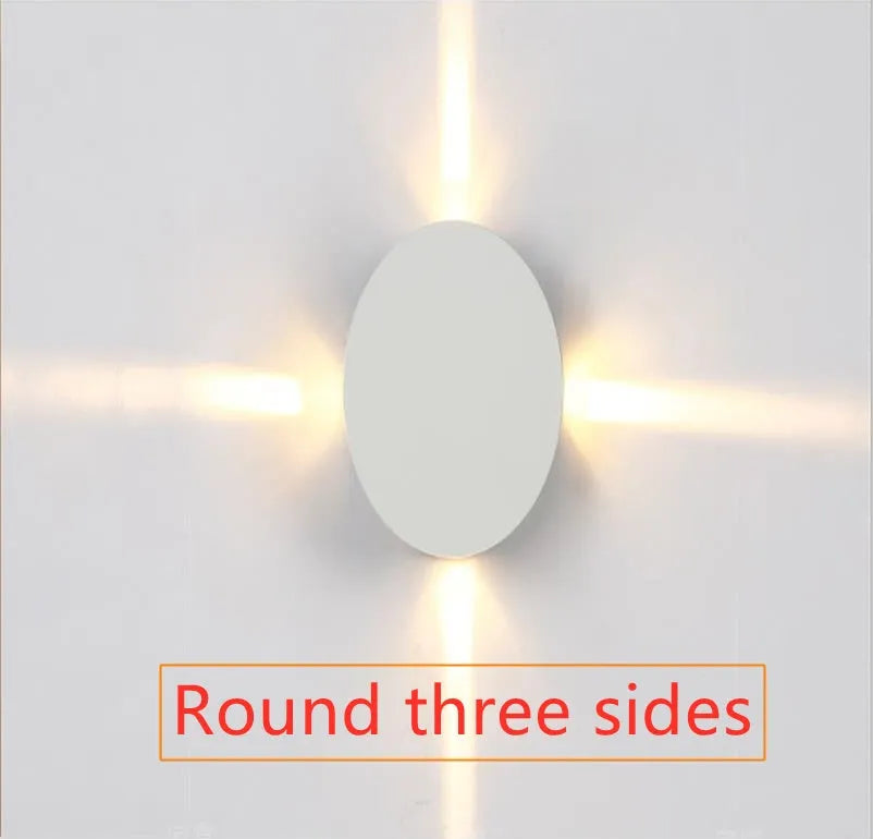 Modern square and round LED aluminium wall light with contemporary Chinese style design
