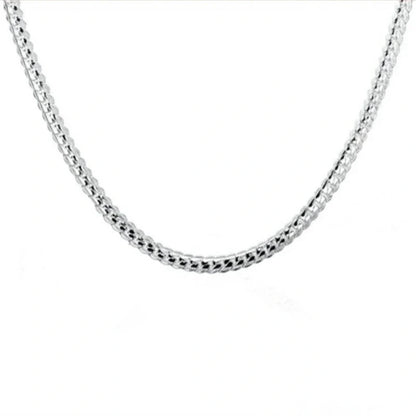 Elegant 6mm silver plated necklace with a sleek design and radiant finish