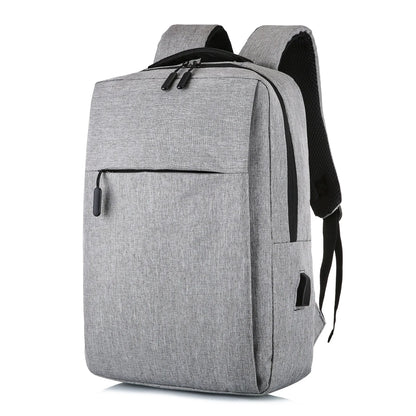 Large black Oxford cloth sports backpack with curved shoulder straps and USB charging port.