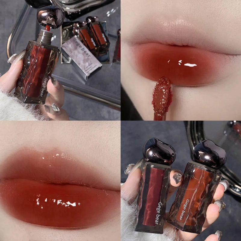Glacier Lava Lip Lacquer Water Light Mirror Makeup with seven colour options numbered 01 to 07 designed to improve skin tone with standard specifications in a liquid lip gloss formulation