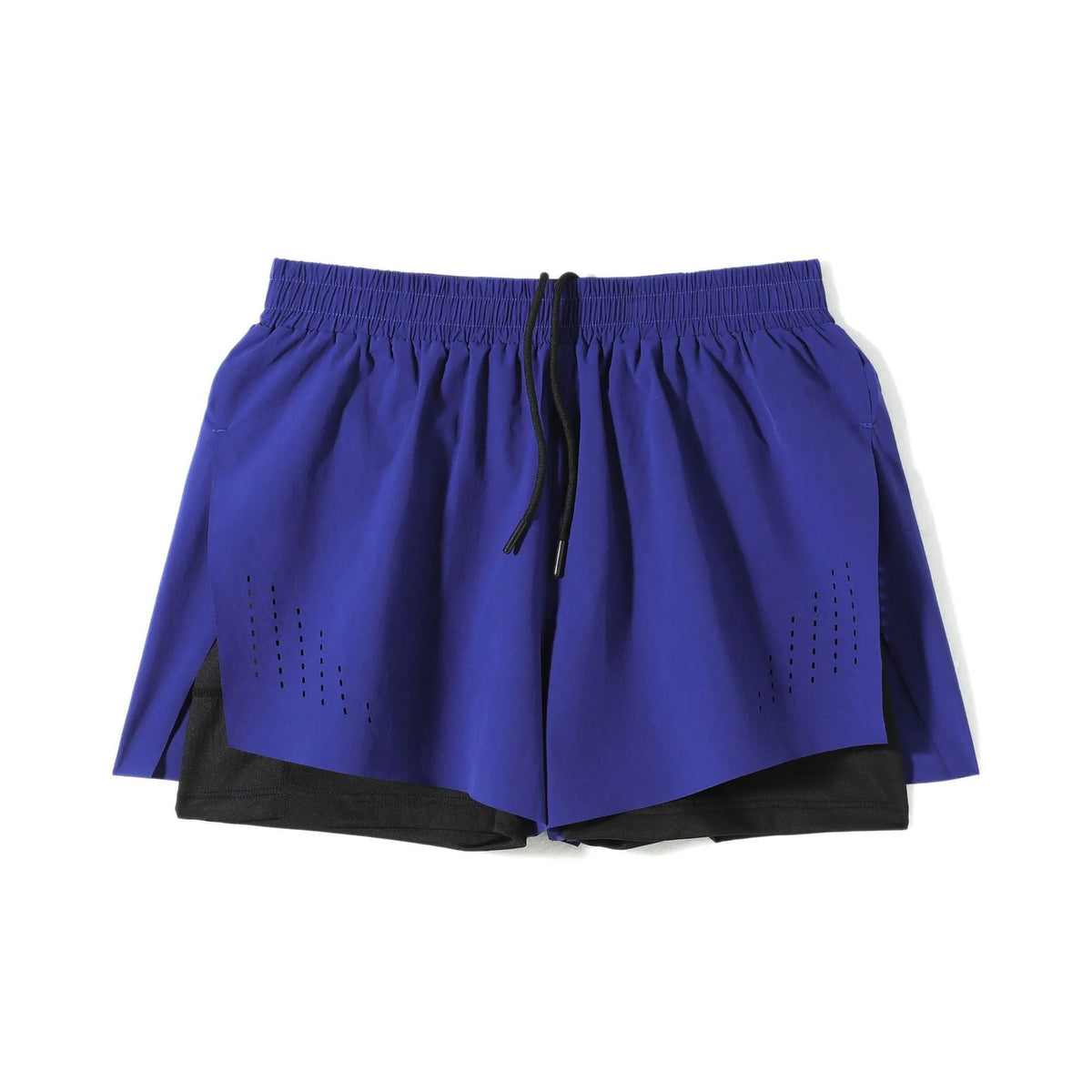 Men's side-slit sports shorts in turmeric yellow with straight leg cut and micro elastic nylon fabric