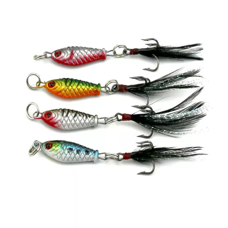 HENGJIA Mini lead fish bait 6.4g with 3D eyes for road subiron fishing