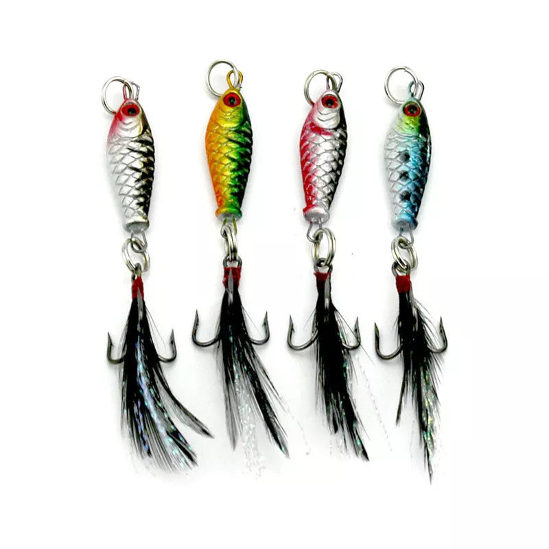 HENGJIA Mini lead fish bait 6.4g with 3D eyes for road subiron fishing