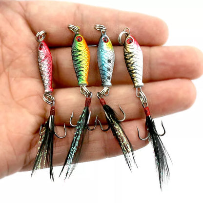 HENGJIA Mini lead fish bait 6.4g with 3D eyes for road subiron fishing