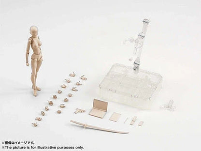 Articulated artist mannequin kit with interchangeable hands and accessories