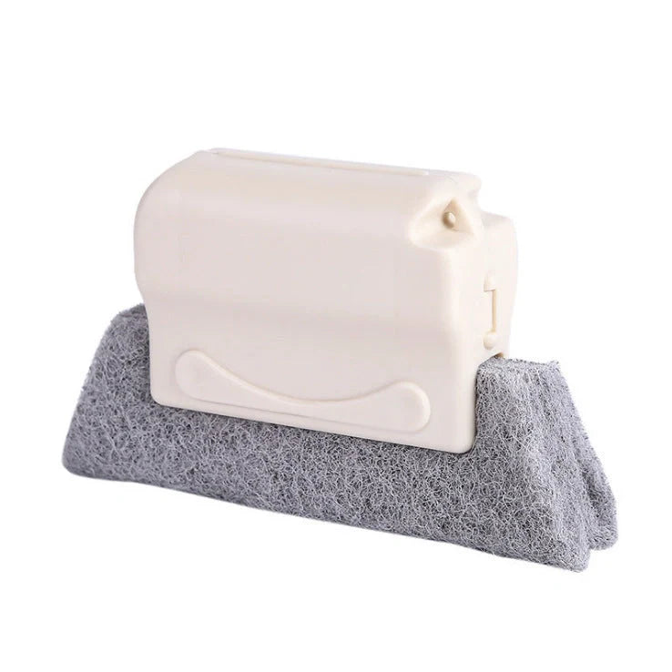 Creative Window Groove Cleaning Gap Brush Slot Cleaner with PP handle in beige, light grey, and blue