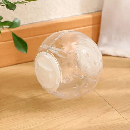 11.5cm diameter blue ABS plastic pet slow feeder ball for cats and small dogs