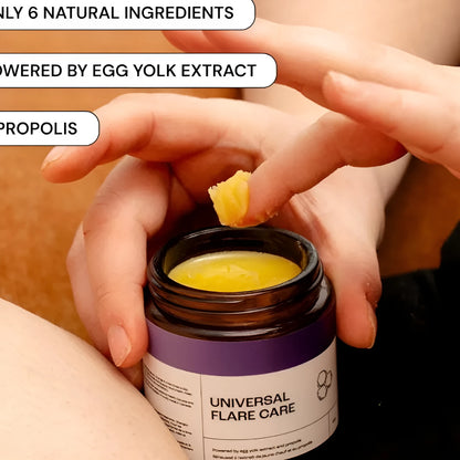 120g jar of Flare Care muscle and joint pain relief cream with plain white packaging
