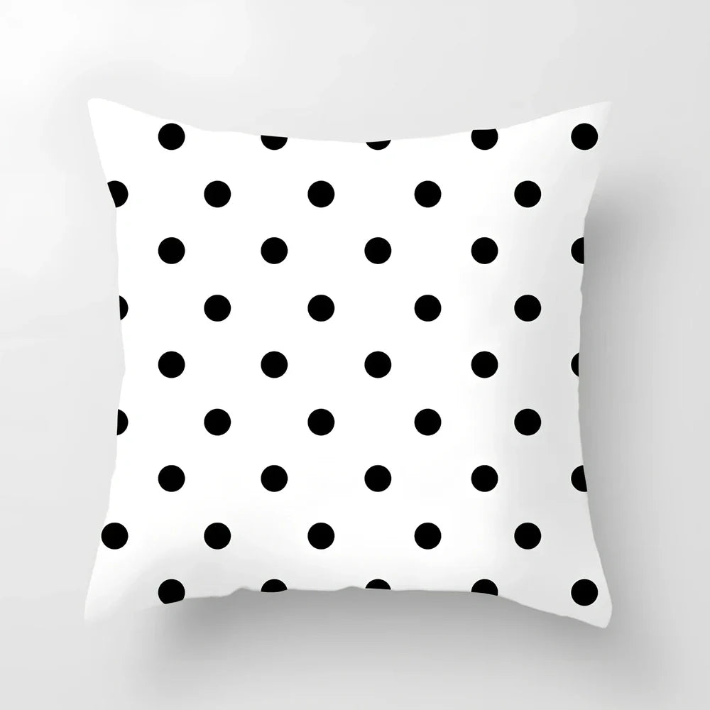 45x45cm geometric pattern cushion cover with peach skin fabric in European styling