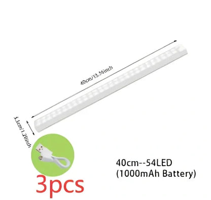 Wireless LED motion sensor night light with magnetic mounting in various sizes