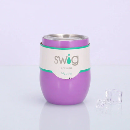Insulated Stainless Steel Wine Tumbler - 12oz Double-Wall Vacuum Cup in Various Colors