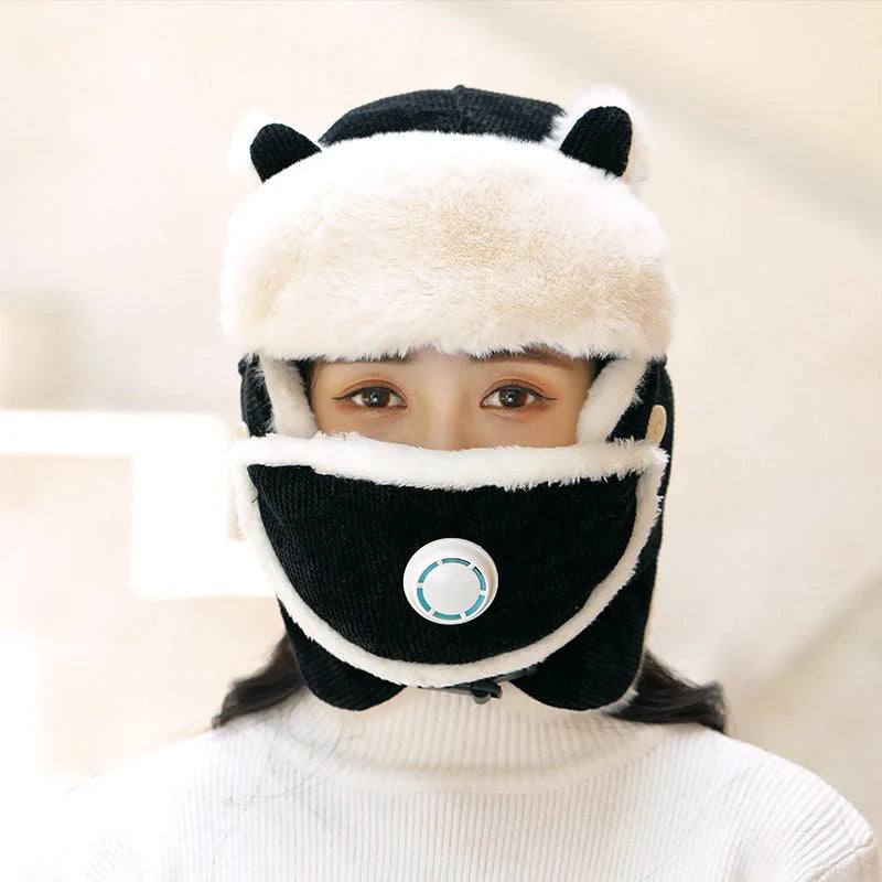 Women's Russian trapper hat with earflaps in various colours for winter warmth