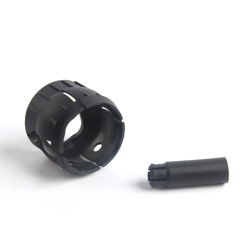 Black plastic gear lever cover for Vauxhall Opel Saifeili manual car, shown next to ruler showing 3cm length.