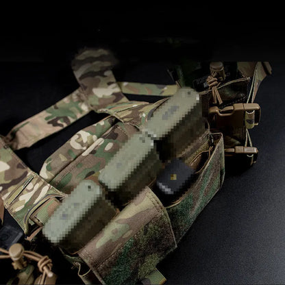 MK4 camouflage tactical chest vest with quick pull sleeve and expansion mount, imported nylon, average size