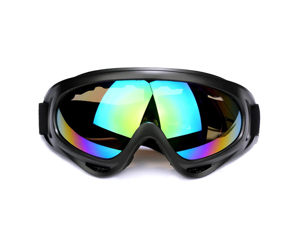 Motorcycle sports goggles with multi-layer coated lenses in brown, colour-changing, transparent, and yellow options