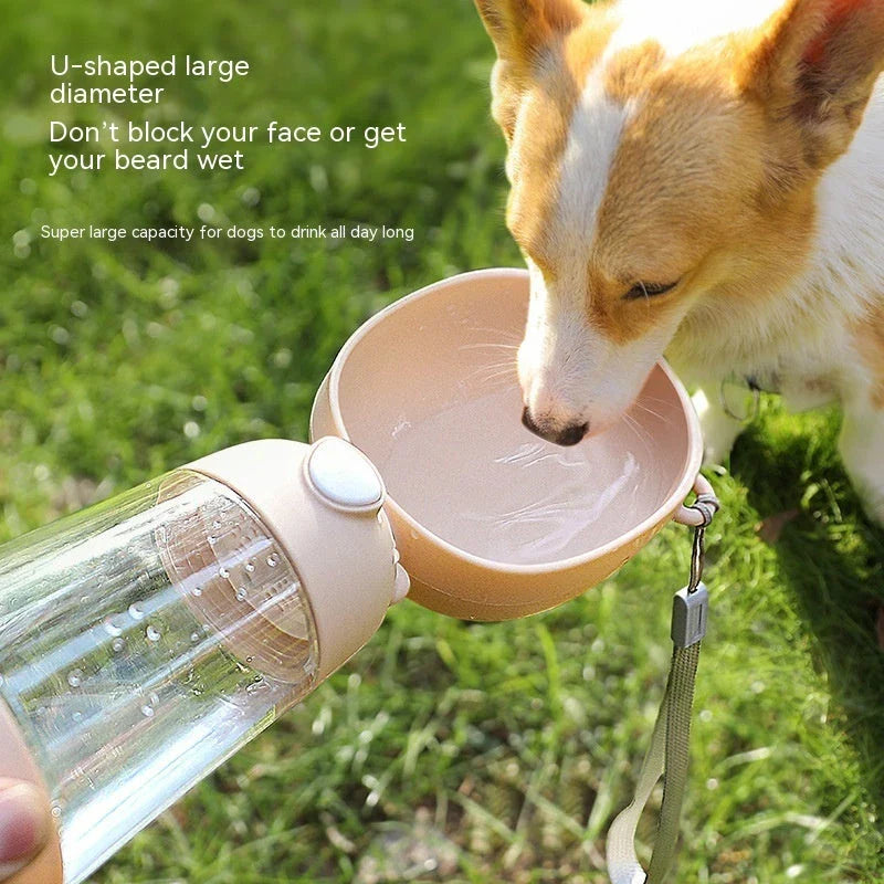 Premium Portable Pet Water Bottle and Food Container for Outdoor Adventures and Travel