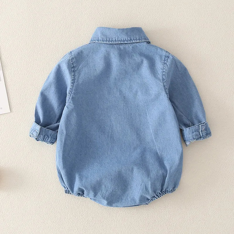 Cotton-rich baby climbing suit in Female baby or Male baby colour, height sizes 66cm to 90cm