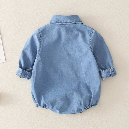 Cotton-rich baby climbing suit in Female baby or Male baby colour, height sizes 66cm to 90cm