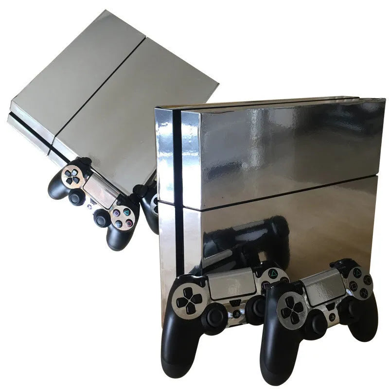 PS4 protective film with 0.4mm original matte gold plating surface layer measuring 33x20cm for console housing coverage in blue green red silver white or yellow colour options