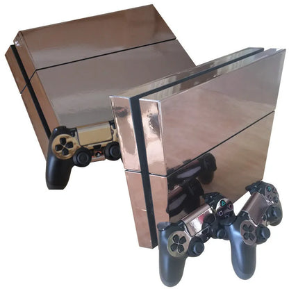 PS4 protective film with matte gold plating in various colours showing 33x20cm dimensions