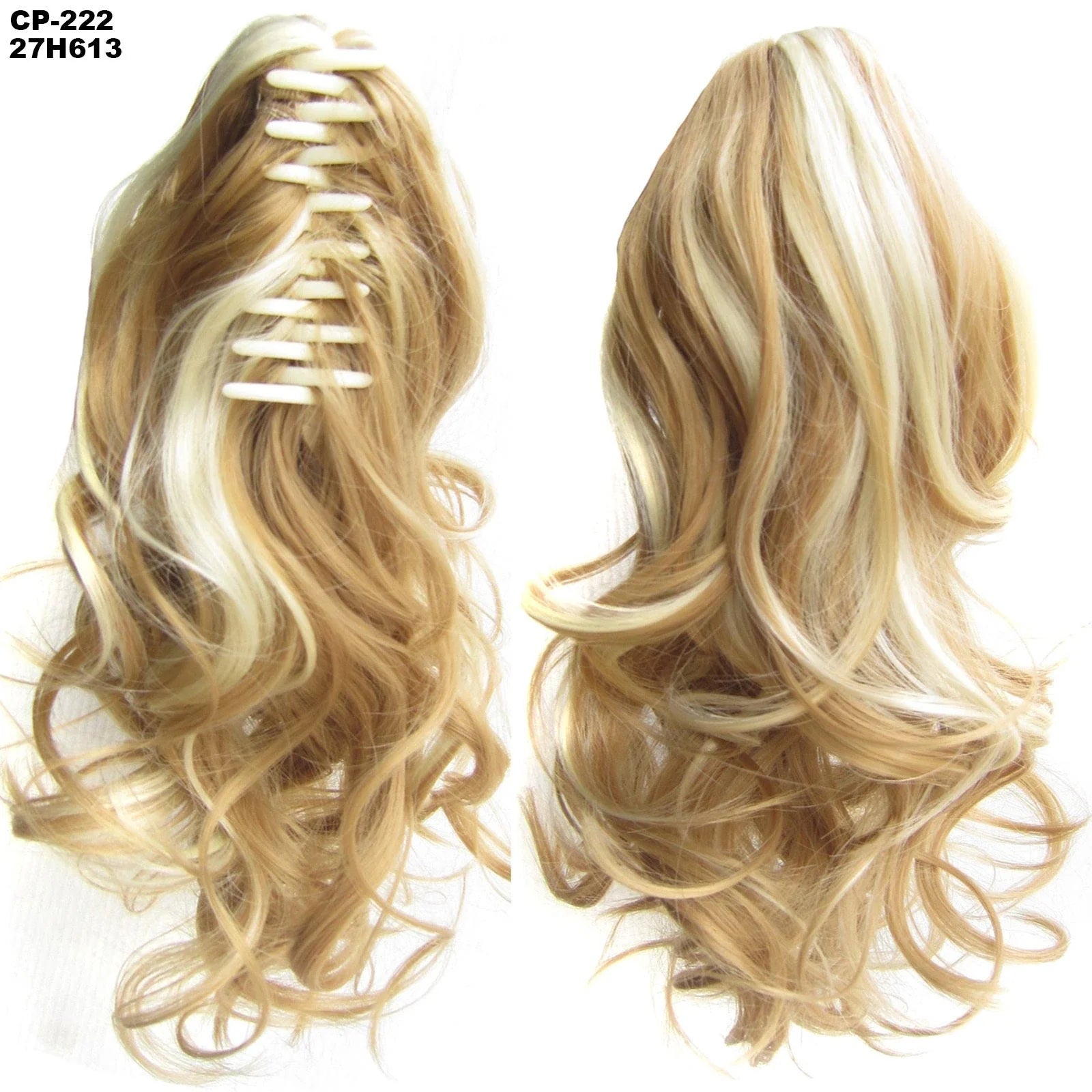 Stylish ponytail hair extension with natural-looking waves for a glamorous hairstyle
