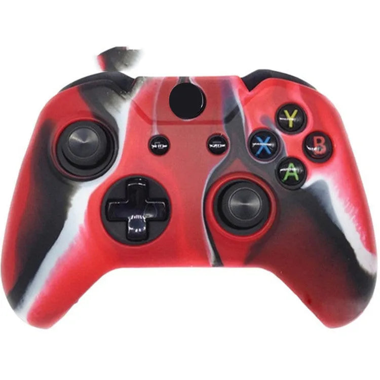 Xbox One controller with a soft transparent silicone case in a camouflage colour option.