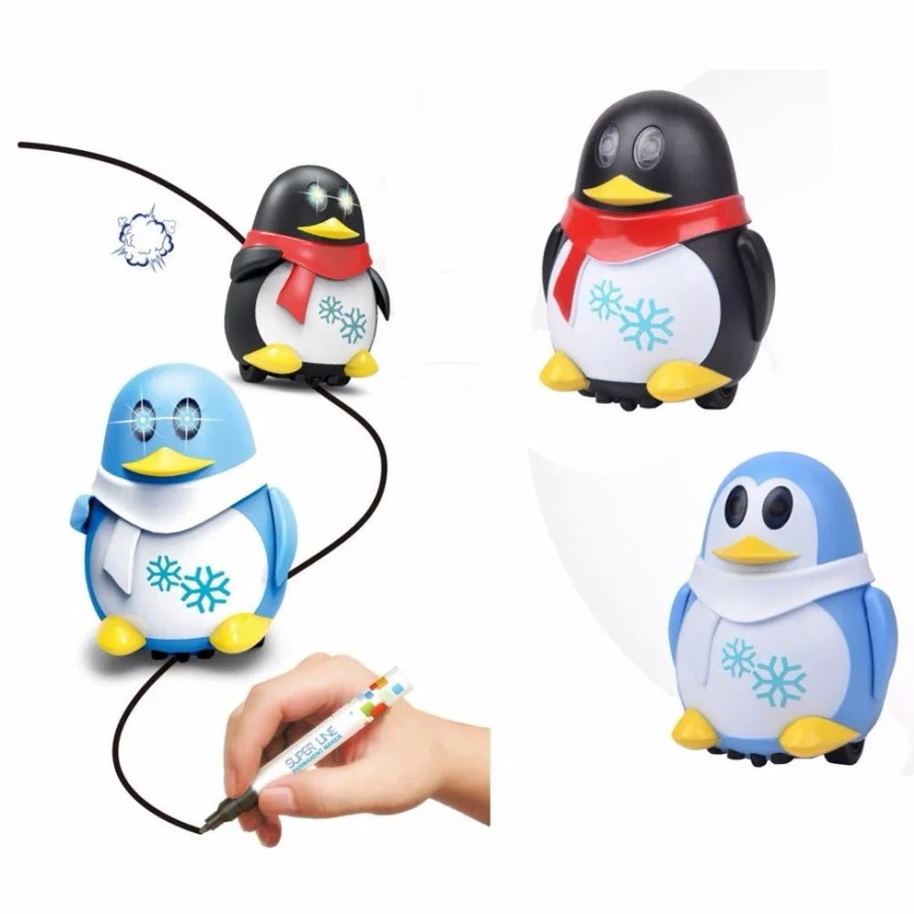 Drawn Line Magic Pet Toy Robot Pen with optical sensor following black line