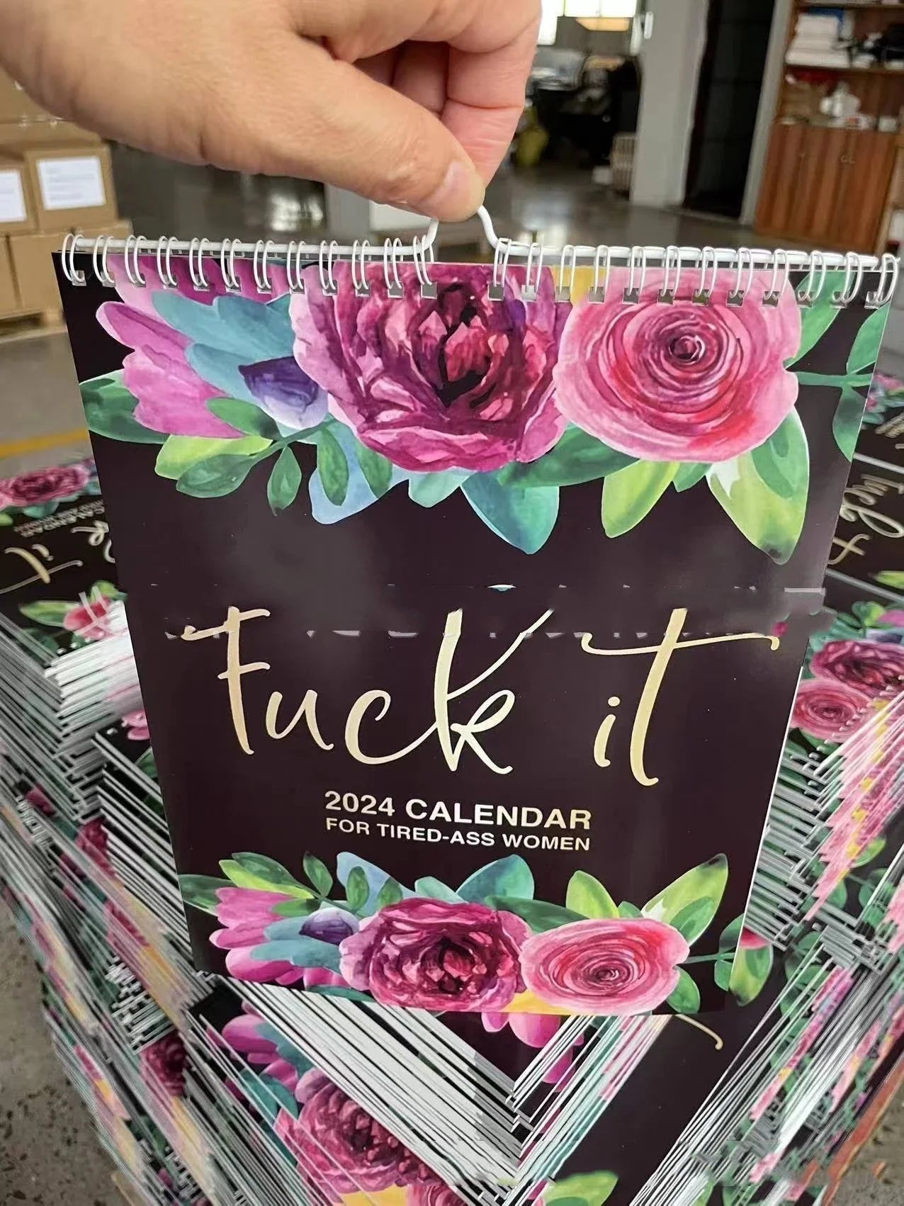 2024 Wall Calendar for Busy, Tired-Ass Women with Coil Binding, Monthly and Weekly Layouts, Meal Planner, and Humor-Filled Content